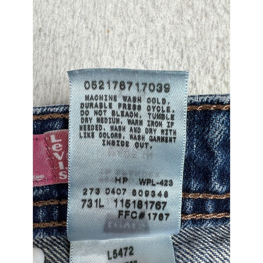 Levis 518 Superlow Bootcut Jeans Juniors 1S Blue Wash Low Rise Stretch Denim - Picture 9 of 15